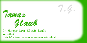 tamas glaub business card
