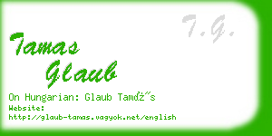 tamas glaub business card